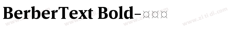 BerberText Bold字体转换